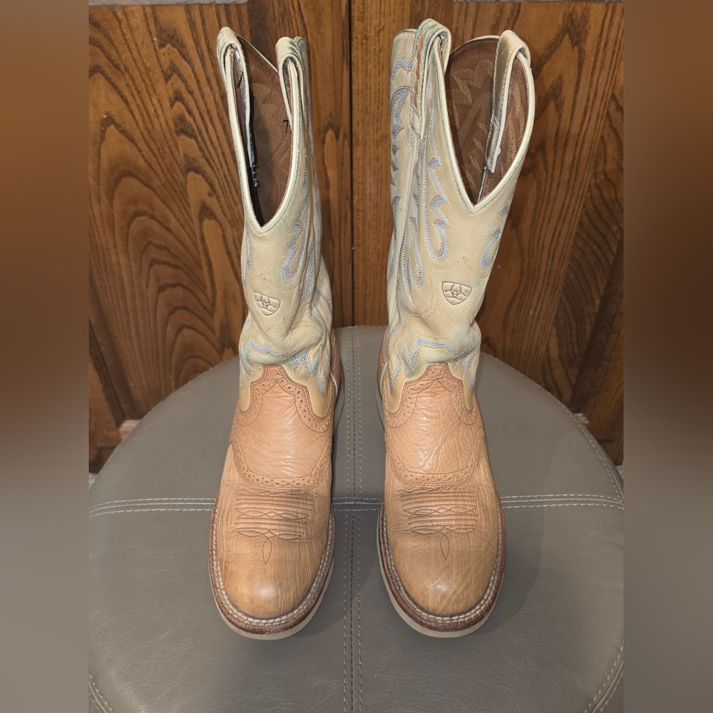 Ariat Womens Tan Cobalt XR Cowgirl Western Rodeo Boots 17921 Sz 7B - Picture 8 of 10